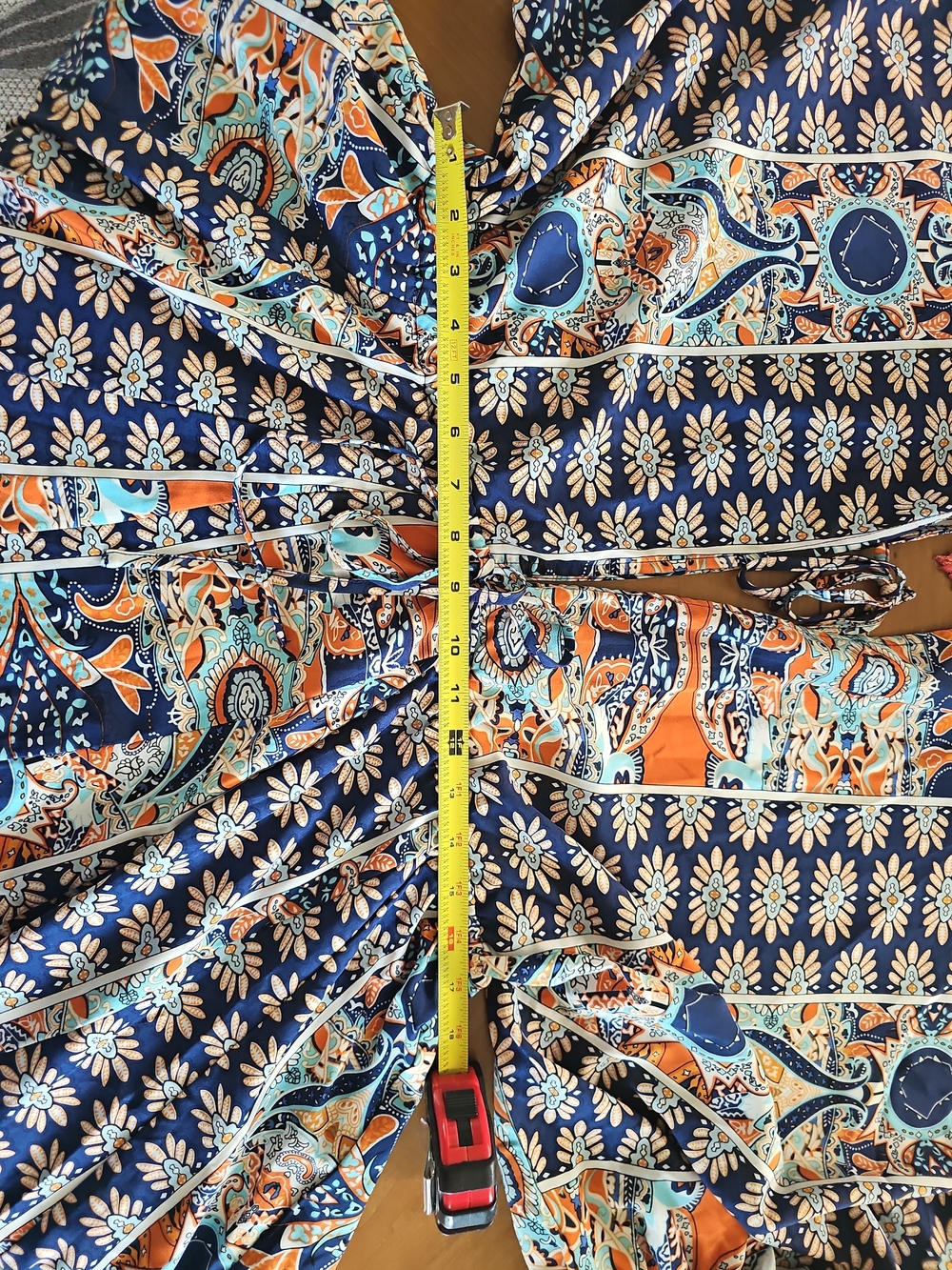 Florida Or Auburn Gameday Navy & Orange Floral Print Dress - Picture 7 of 7